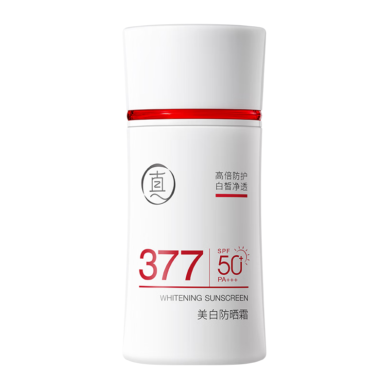 透真美白防曬霜 377高倍防紫外線spf50+隔離乳提亮三合一防水防汗戶外 101.04元（合25.26元/件）