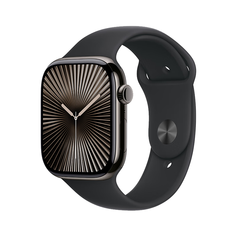 再降价、PLUS:Apple Watch Series 10 智能手表42毫米石板色钛金属表壳黑色运动型表带M/L【蜂窝款】MWXY3CH/B 4123.26元