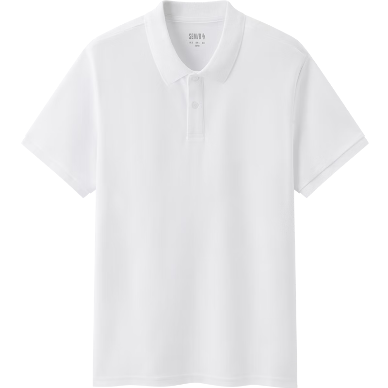 PLUS会员:森马（Semir）POLO衫男夏吸湿速干修身短袖上衣基础纯色 漂白10007 L 175/92A 59.23元（需领券）