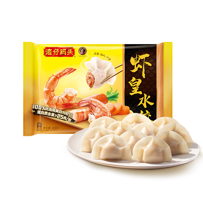 湾仔码头 虾皇水饺 400g 18.83元