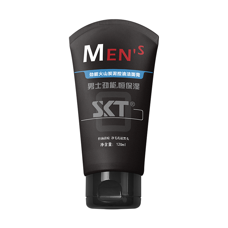 SKT 男士勁能火山泥控油去角質(zhì)潔面乳潔面膏 120g 4.9元包郵（需領券）
