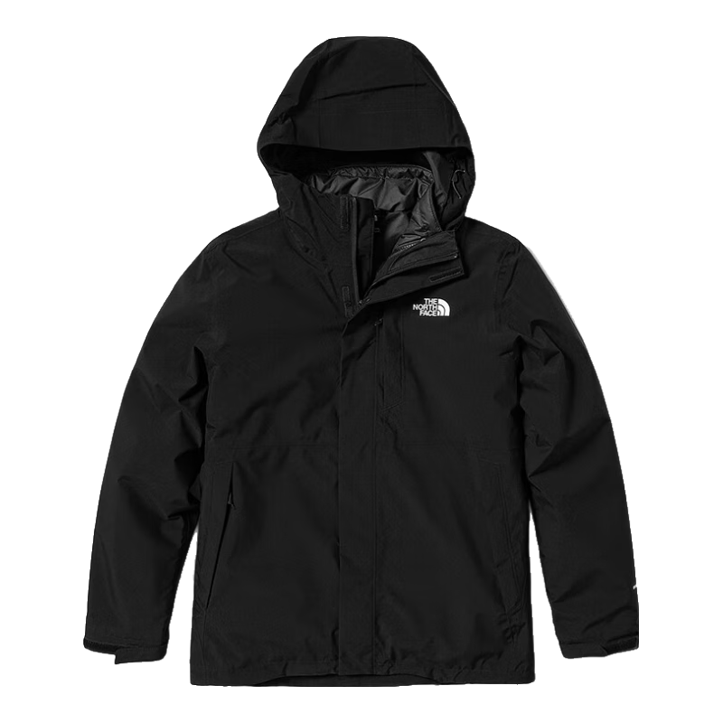 The North Face北面冲锋衣男户外保暖棉内胆三合一冲锋外套81RN 黑色/4H0 3XL 1350.91元
