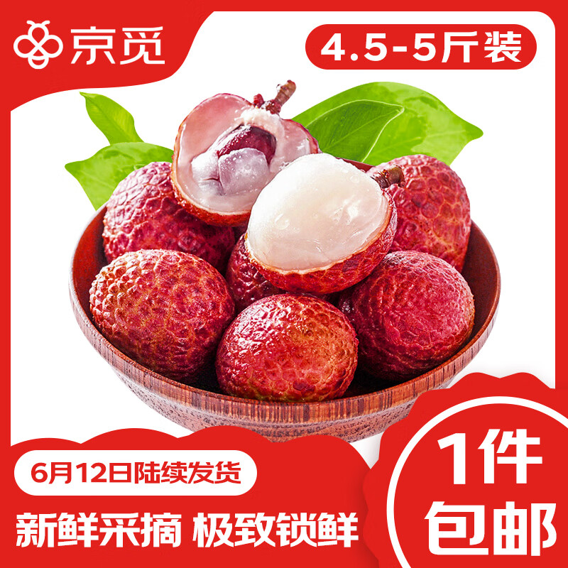 京覓 黑葉荔枝4.5-5斤裝單果16g+ 源頭直發(fā) 黑葉荔枝4.5-5斤裝 券后36.5元