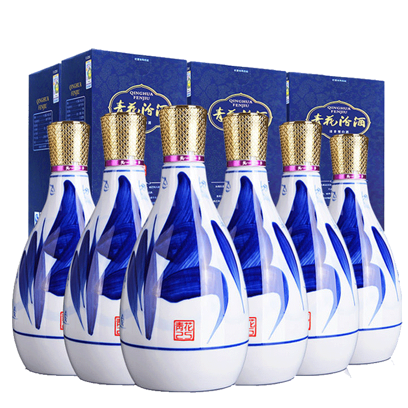 plus会员、8号0点:汾酒 青花25 清香型白酒 42度 475mL*6瓶 整箱装 2017.32元