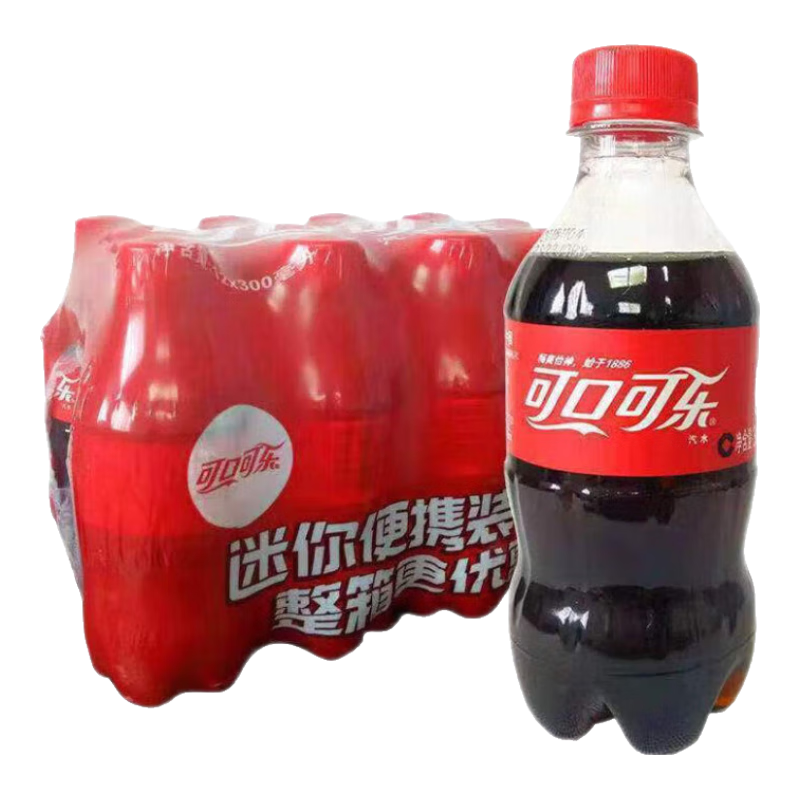 可口可乐 碳酸饮料 300ml*6瓶 6元包邮