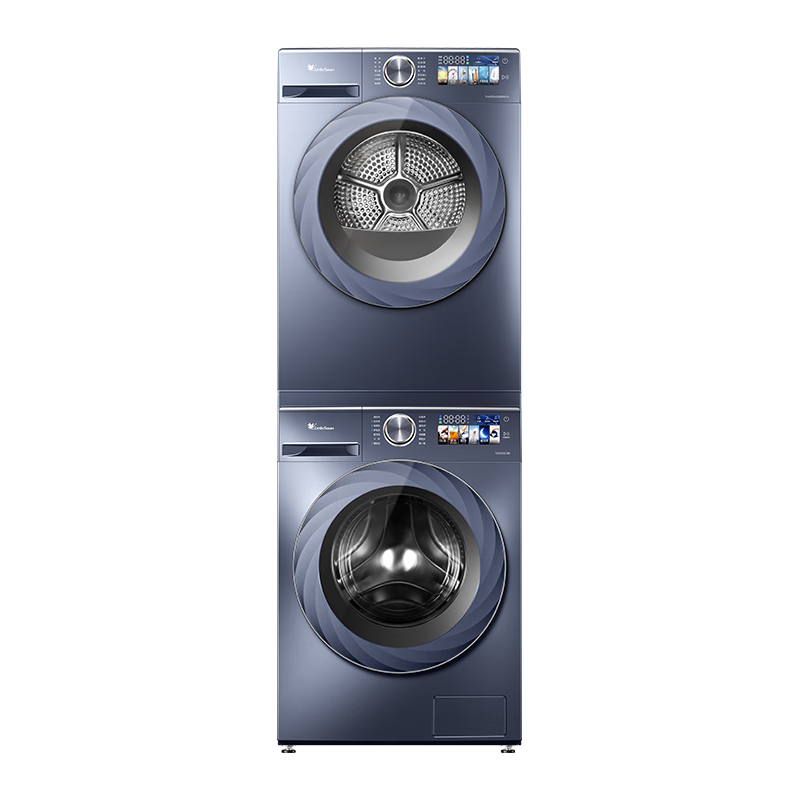再降价、PLUS：LittleSwan 小乌梅MAX高奢版 TG100VIC+TH100HS88MAX 热泵式洗烘套装 蓝色 4384.8元包邮