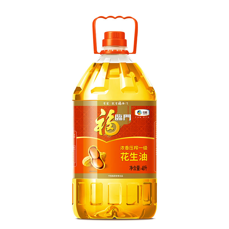 plus会员：福临门 浓香压榨一级花生油4L *3件、需凑单 174.96元（合58.32元/件）+凑43.9元
