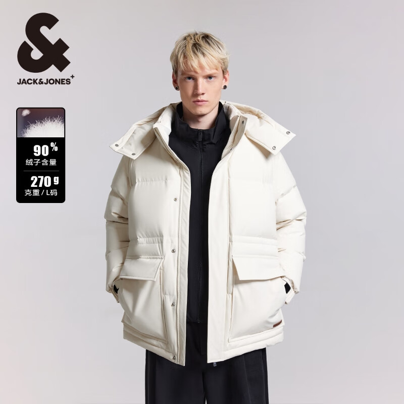 杰克瓊斯 冬季高充絨羽絨服合集 270g 月光灰 券后300.1元