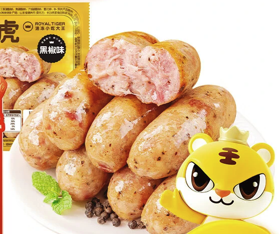 皇家小虎 肉感满满 | 黑椒味烤肠500g（任选5件） 6.61元