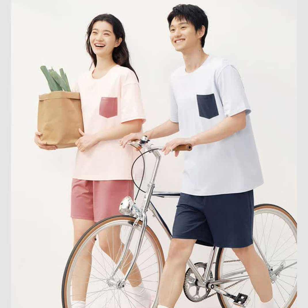 京東百億補貼、會員：京東京造 情侶款10A抗菌純棉家居服套裝 *2件 合50.6元/件（共101.2元）