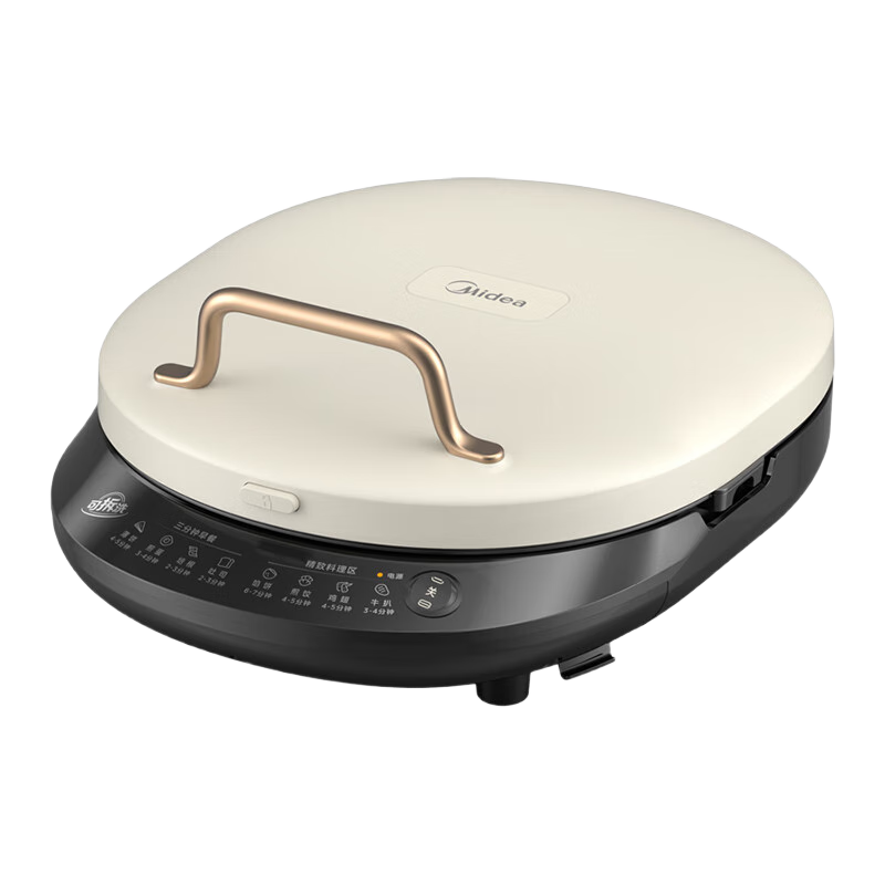 美的（Midea）电饼铛家庭用上下盘可拆洗蒸汽烤盘家用双面加热加深加大烙饼煎饼锅三明治早餐机电煎锅 国家补贴 【上下双盘可拆洗丨30mm加深盘】JKC3078 121.11元