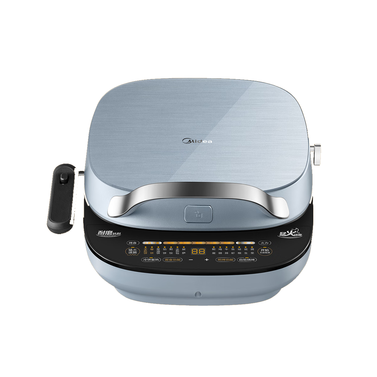 限地区、plus会员：美的（Midea）电饼铛家用36MM加深猛火速脆多功能大尺寸煎炸烙饼机上下盘可拆洗三明治机JKS3099 513.25元（需领券）
