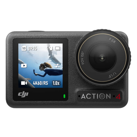 政府补贴：大疆 Osmo Action 4 运动相机 骑行 摩托行车记录仪 滑雪手持自拍杆消除 裸机防水冲浪 标准版 无内存卡 官方标配 1491.3元（需领券）晒单后
