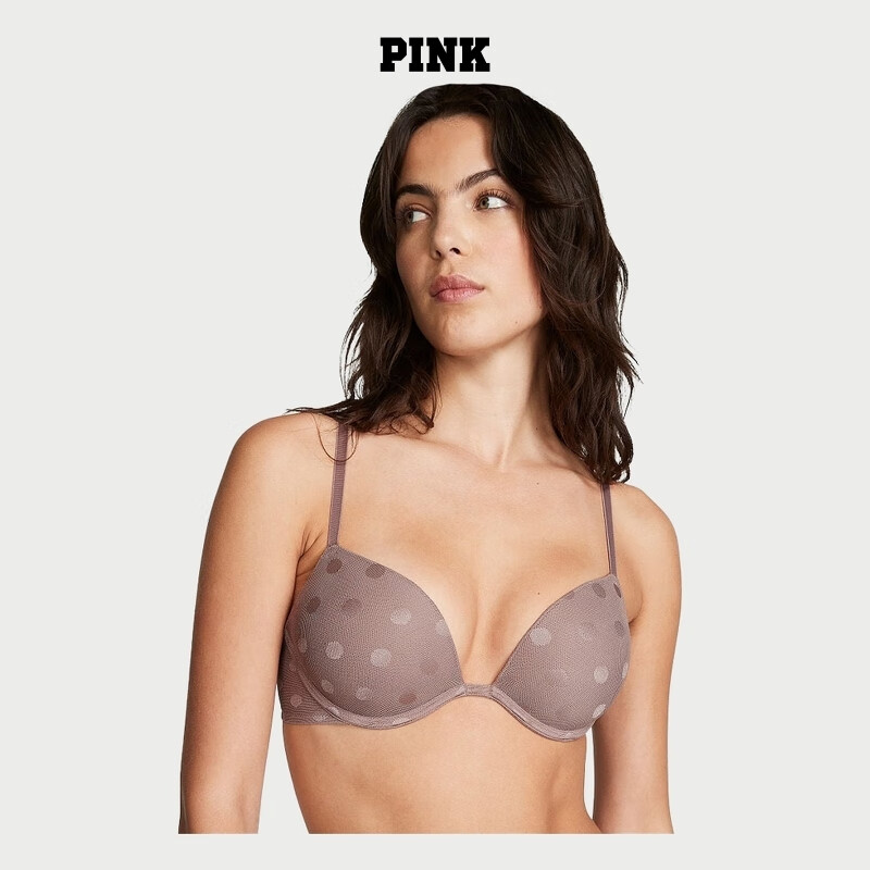 VICTORIA\'S SECRET 经典舒适文胸胸罩女士内衣1 17N0咖啡棕-聚拢款 11236401 75B （34B） 32元