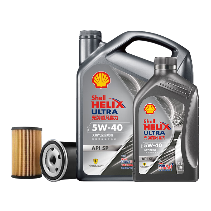 壳牌（Shell）保养单次卡 含机油机滤工时都市光影5W-40 SP 5L 298元