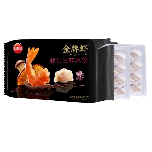 值选：思念 金牌虾水饺虾仁三鲜 480g 32只 16.9元