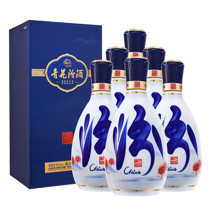 汾酒 清香型白酒 53度 500mL 6瓶 整箱装 3827.67元（返150元京豆后）