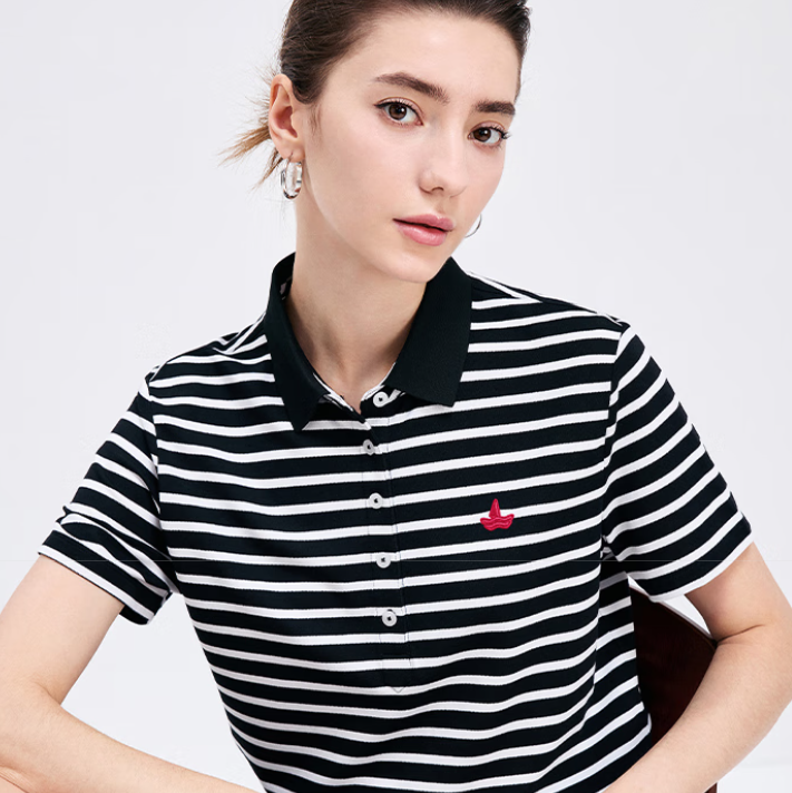 2025年春款！Navigare 意大利小帆船 女士撞色条纹Polo衫2325525517 两色 ￥199.45