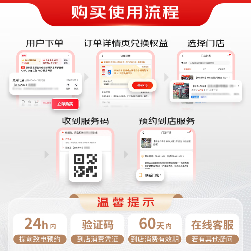京东养车 前挡玻璃+后视镜去油膜服务（含材料） 到店服务有效期60天 6.18元包邮