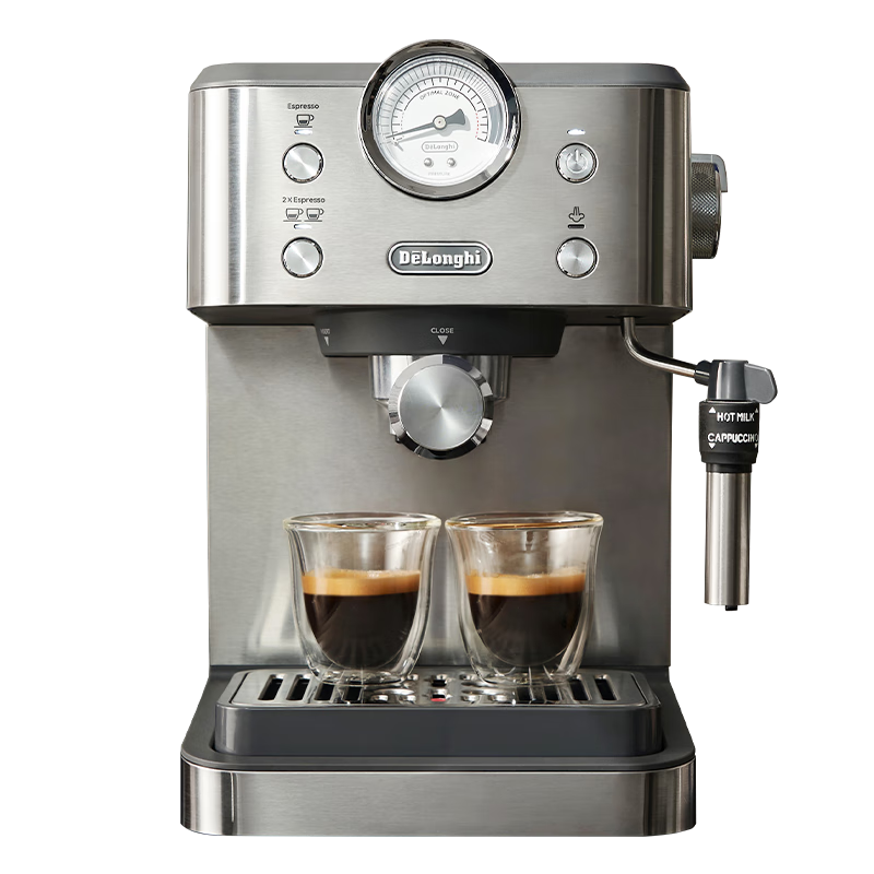 PLUS会员：DeLonghi 德龙 EM450.M 意式半自动咖啡机 赠手摇磨豆机 629.47元包邮（需用券）