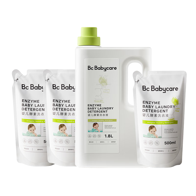babycare嬰兒洗衣液 無酒精寶寶專用兒童酵素去污清潔劑（3.3L組合裝） 89.3元（需領(lǐng)券，合44.65元/件）