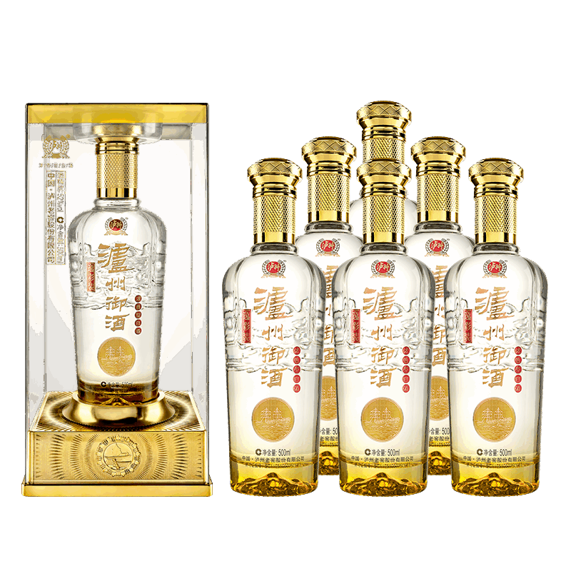 泸州老窖泸州御酒逸彩装 52度浓香型白酒500mL 6瓶 258.42元（需领券）