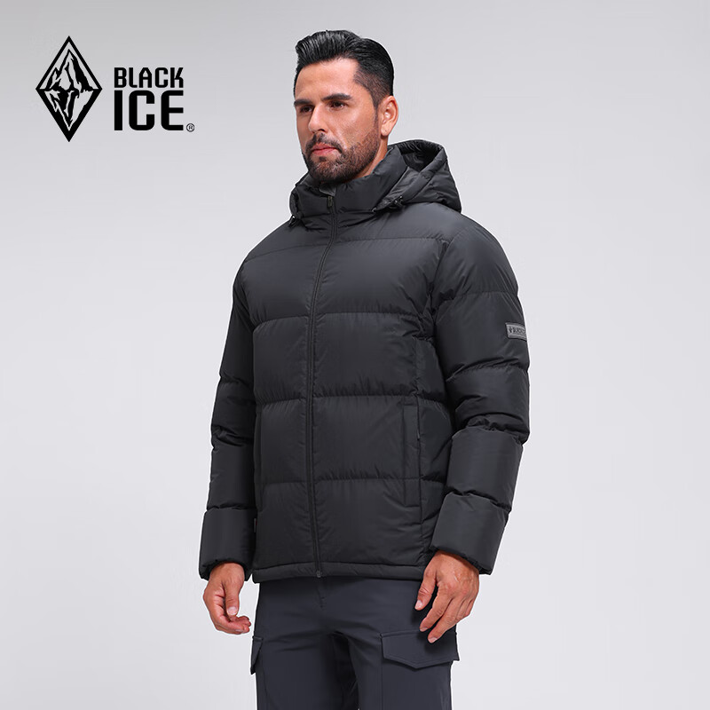 BLACKICE 25年新款 700蓬鸭绒 男款 加厚羽绒服 F8905MJ 黑色 L 341.42元