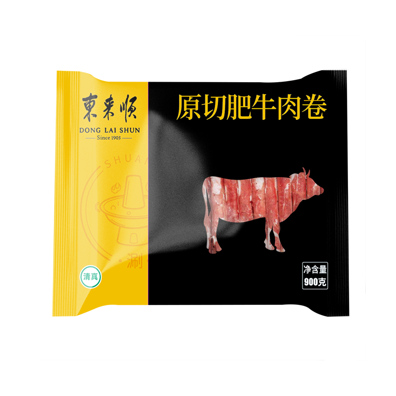 东来顺 内蒙古原切肥牛卷900g*2件 94.22元（合47.11元/件）