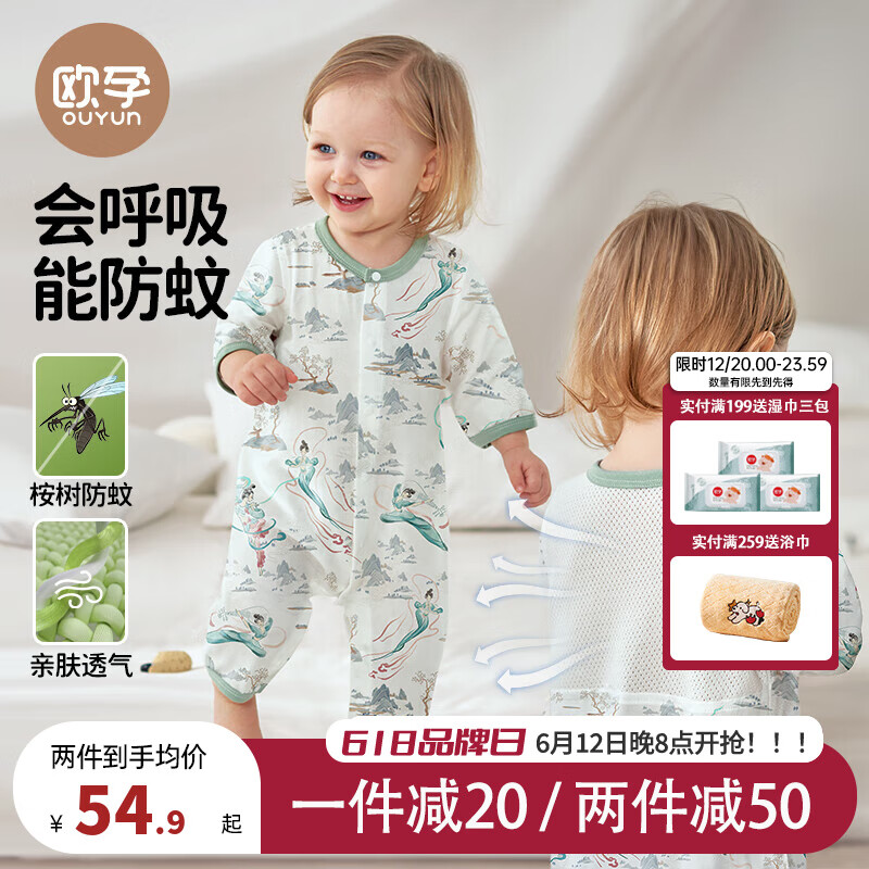 歐孕 嬰兒睡衣睡袋連體服 券后34.9元