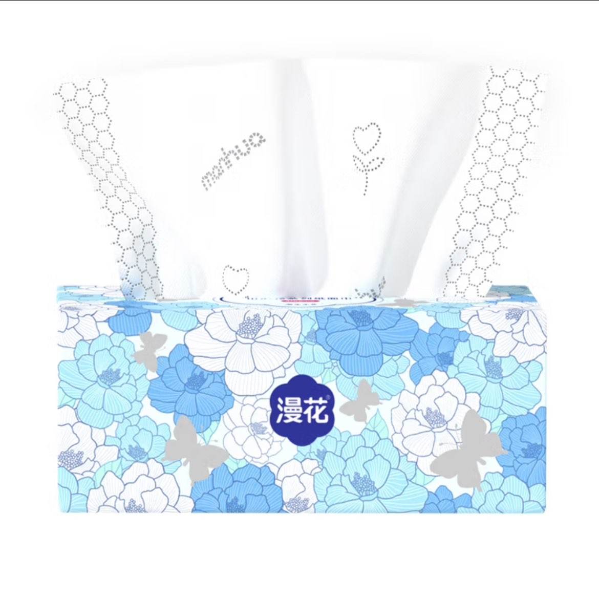 漫花 山茶花大包抽纸 5层400张*6包 170*175mm 6.99元（需领券）