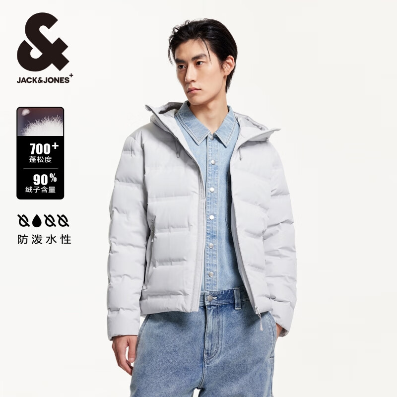 杰克瓊斯 冬季防潑水羽絨服合集（多款可選） 靜謐灰 券后201.1元
