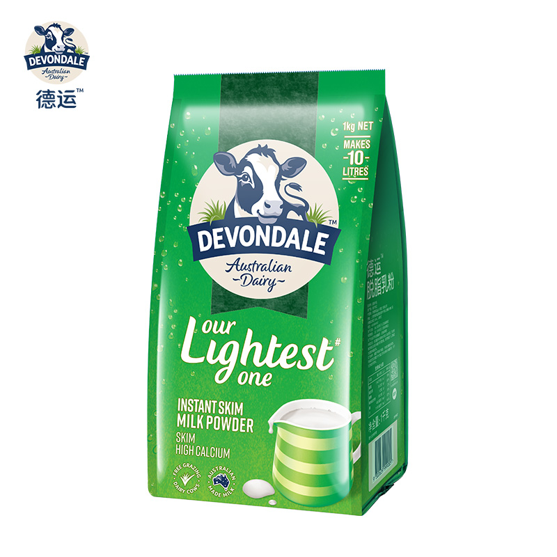 德运 脱脂奶粉 1kg 39.86元