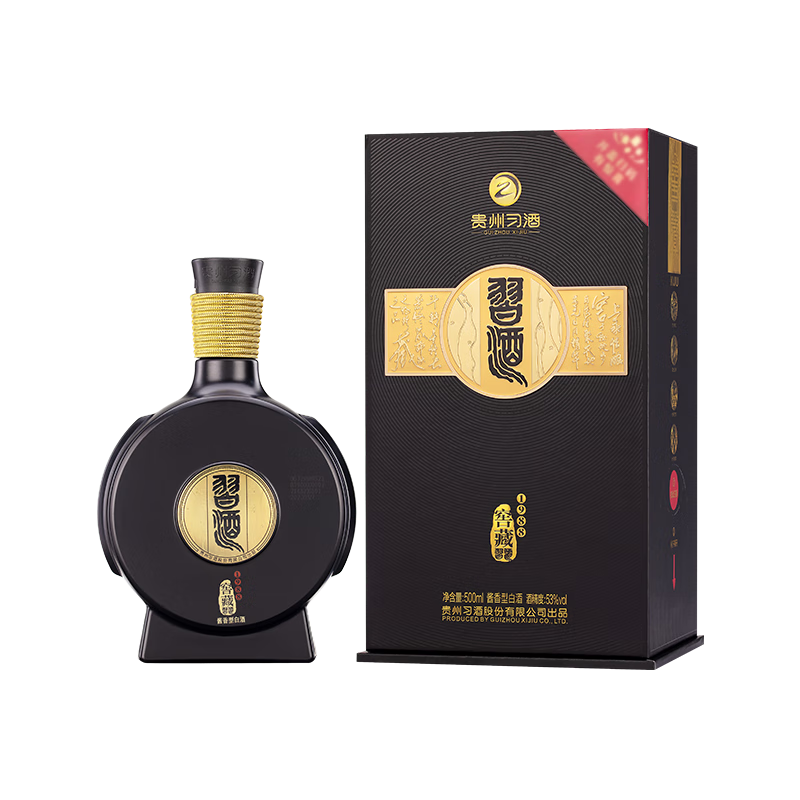 PLUS會員: 習酒 窖藏1988 醬香型白酒 53度 500ml 單瓶裝 禮盒 380.08元