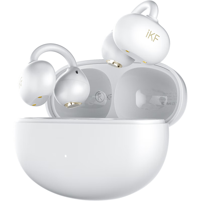 iKF Air Clip藍(lán)牙耳機(jī)耳夾式無線開放式氣傳導(dǎo)不入耳全景聲立體音hifi耳機(jī)健身運(yùn)動(dòng)超長(zhǎng)續(xù)航經(jīng)典白 135.41元