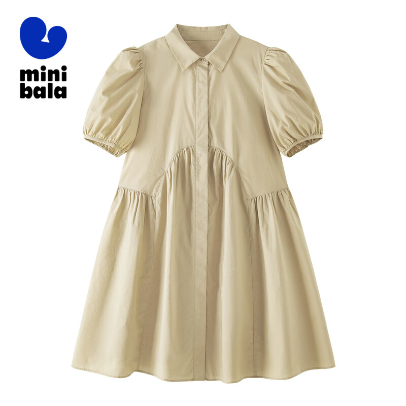 迷你巴拉巴拉 迷你巴拉 清仓！mini亲子装 母女装连衣裙 浅驼50009 50元