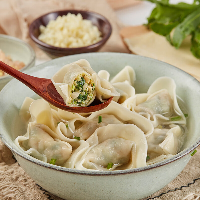 吉祥馄饨冬笋荠菜猪肉大馄饨521g 18只*5件 64.8元（需领券，合12.96元/件）