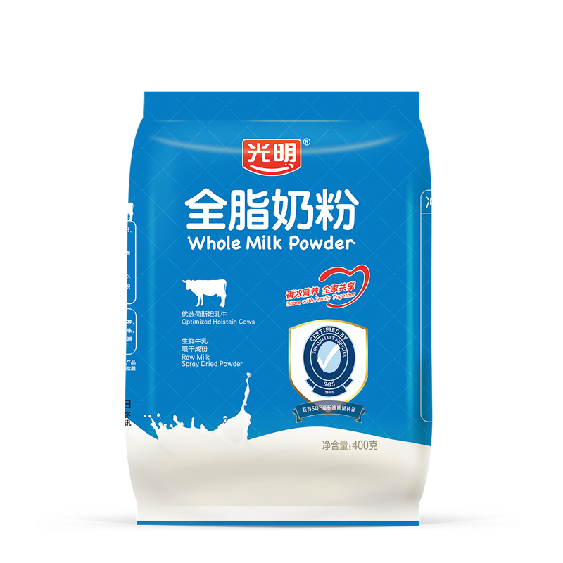 PLUS会员、需首购：光明 全脂奶粉 400g＊4件 71.64元包邮（合17.91元/件）