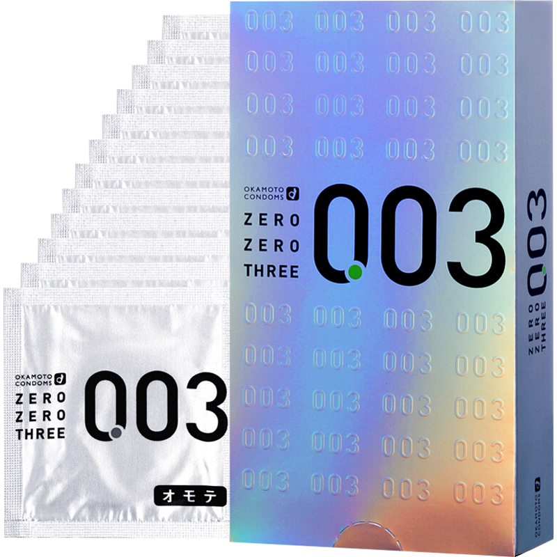 冈本003避孕套 白金贴合超薄12只  187元（37.4元1件需领卷）