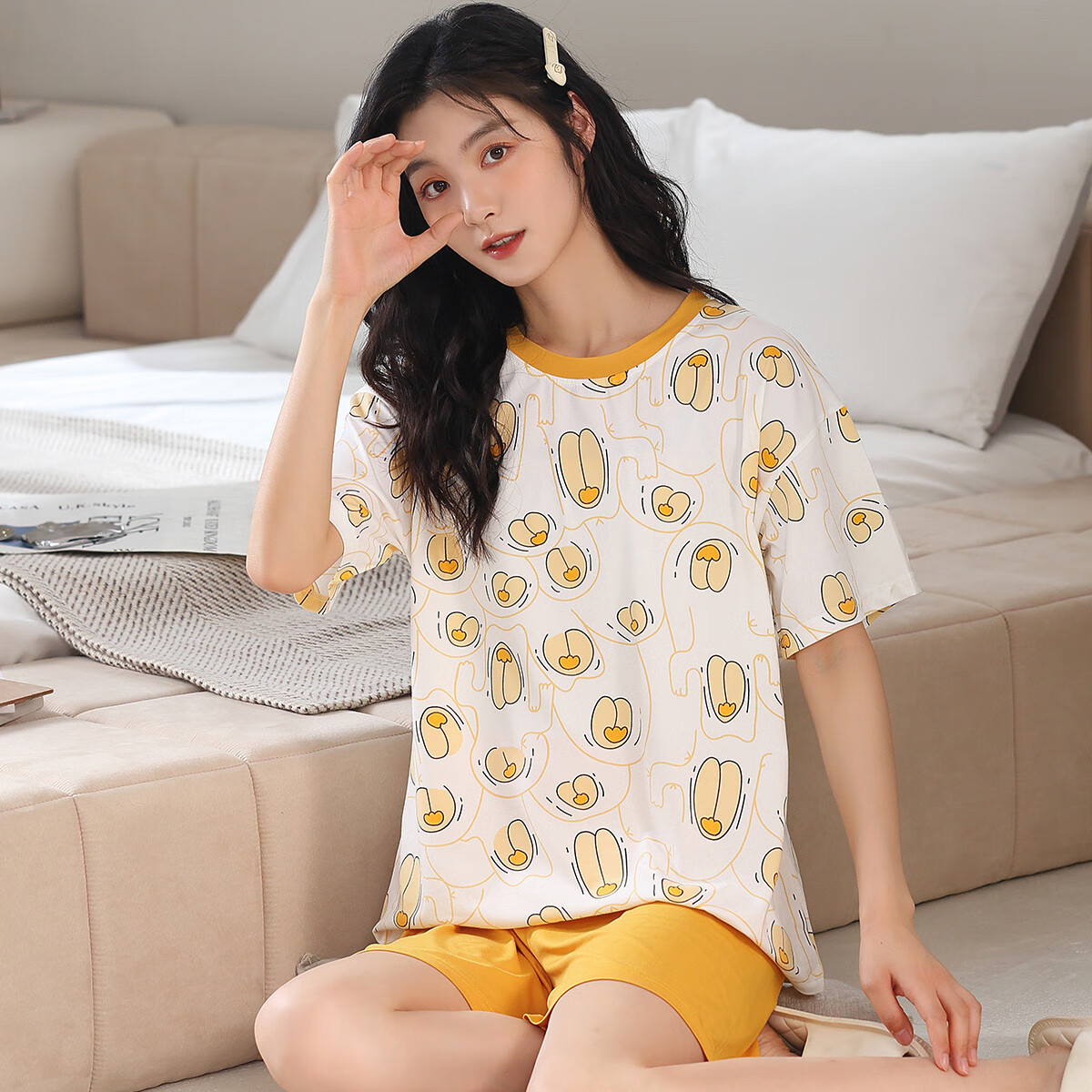 香蜜闺秀GOSO夏季女士家居服简约舒适 49元（需领券，合24.5元/件）
