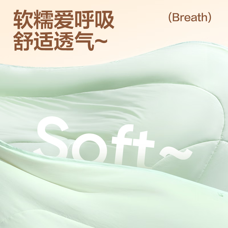网易严选 大豆被A类抗菌10%大豆纤维被夏凉被夏季空调被 云杉绿-夏被 200*230cm（适合1.5m/1.8m床) 50元