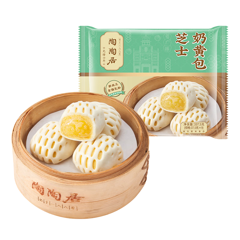 陶陶居 中華品牌 芝士奶黃包337.5g*1袋 12.4元（需買4件，需用券）