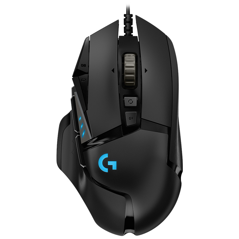 羅技 logitech G502 HERO 主宰者 有線鼠標 RGB 黑色 152.15元