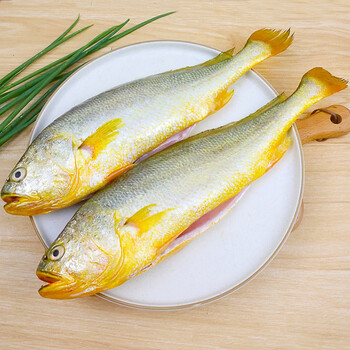 鸿顺三去黄花鱼800g/2条 去鳞去腮去内脏 生鲜鱼类 海鲜 大黄鱼