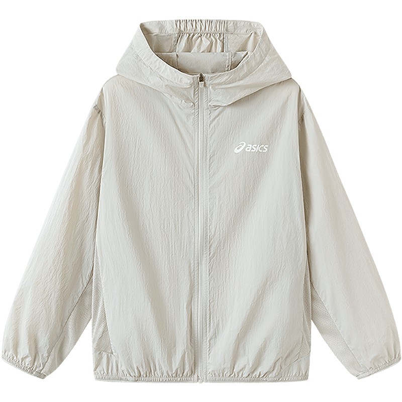 PLUS会员：（asics）亚瑟士 童装25年夏男女UPF50+冰蝉翼防晒服梭织透气外套332251052311 77元（需领券）