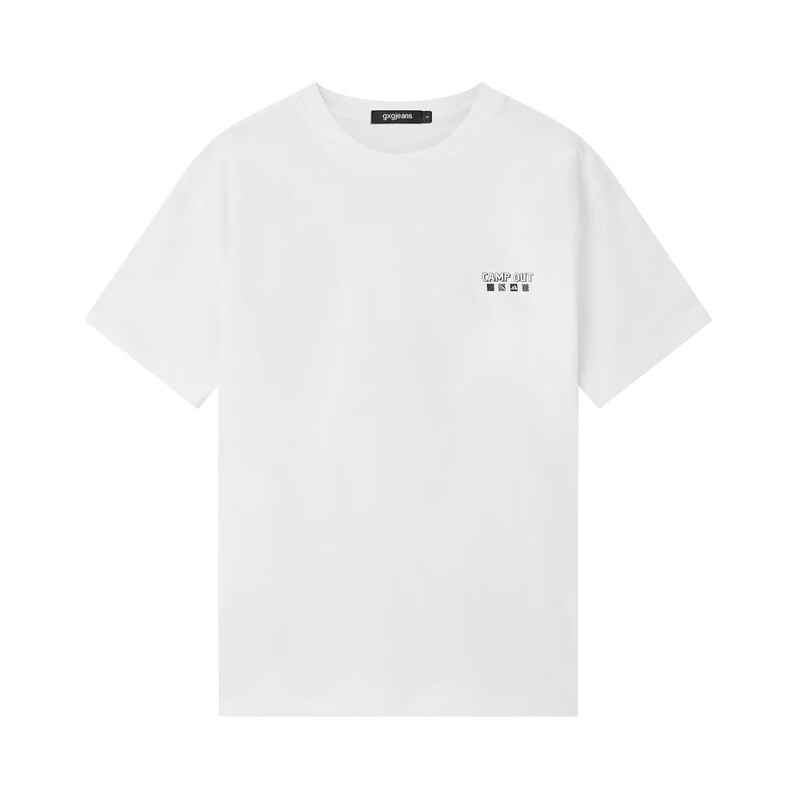 gxgjeans 美式棋盘格短袖T恤 白色 券后45.5元