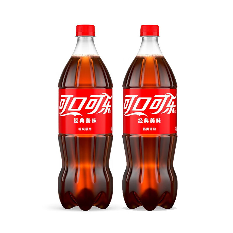 可口可乐 Coca-Cola 碳酸饮料1L*2瓶 ￥4.58
