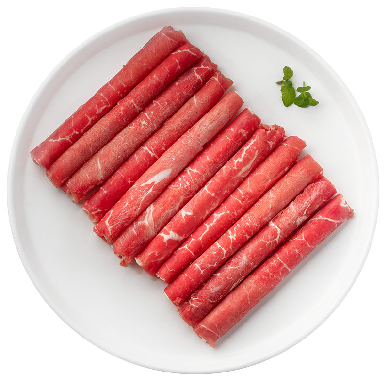 百里炙 国产谷饲原切牛肉卷1斤 肥牛卷 肥牛片火锅食材 生鲜牛肉  76.36元（需领券，合25.45元/件）