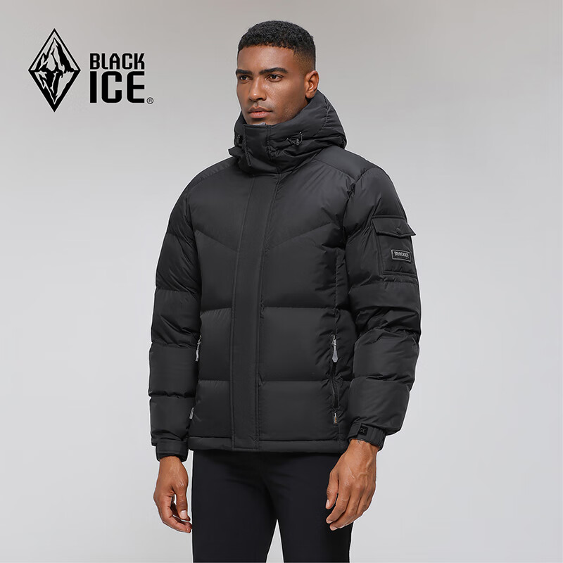 BLACKICE 男 700蓬鹅绒 羽绒服 黑色 L 423.67元