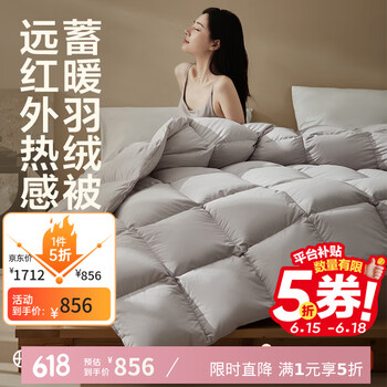 限地区：网易严选 羽绒被冬被白鹅绒被芯A类抗菌保暖被子鹅绒被 冬被 220x240cm