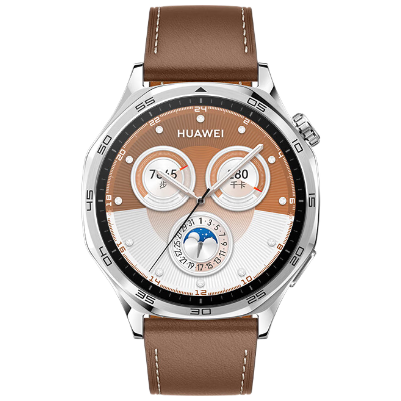 政府补贴：华为 HUAWEI WATCH GT5 智能手表 46mm 砂砾棕 复合素皮表带 1166.21元